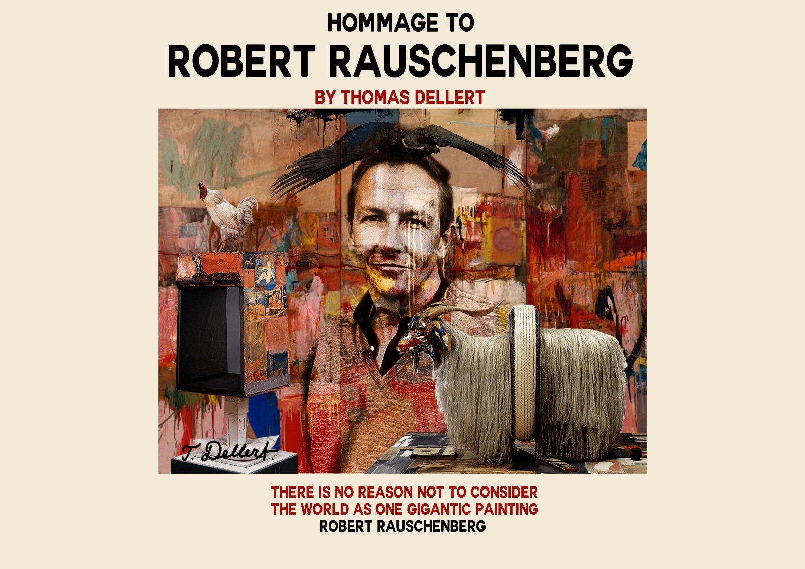 Robert rauschenberg by thomas dellert poster 
